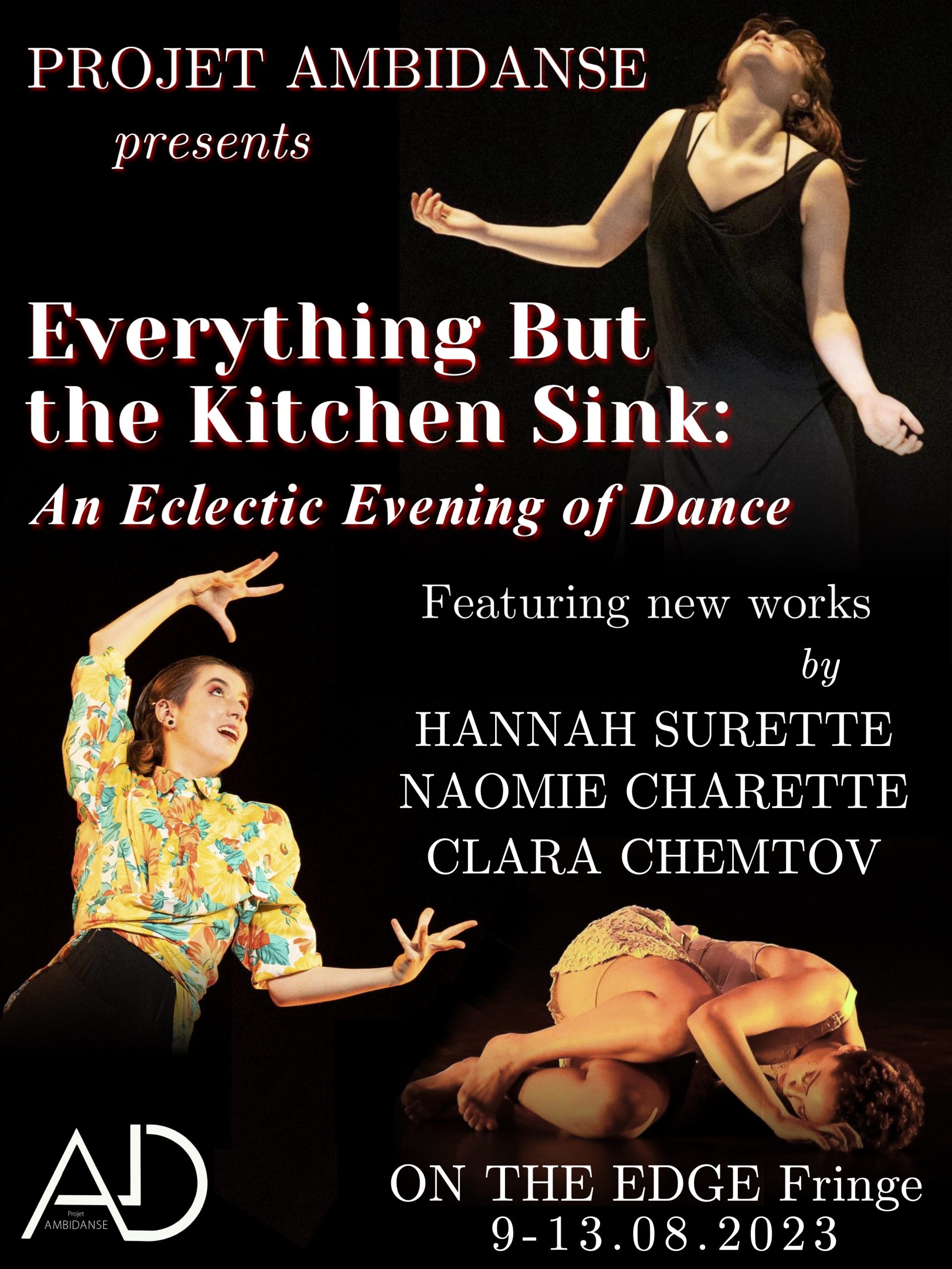 Poster for Projet Ambidanse's "Everything But the Kitchen Sink: An Eclectic Evening of Dance"