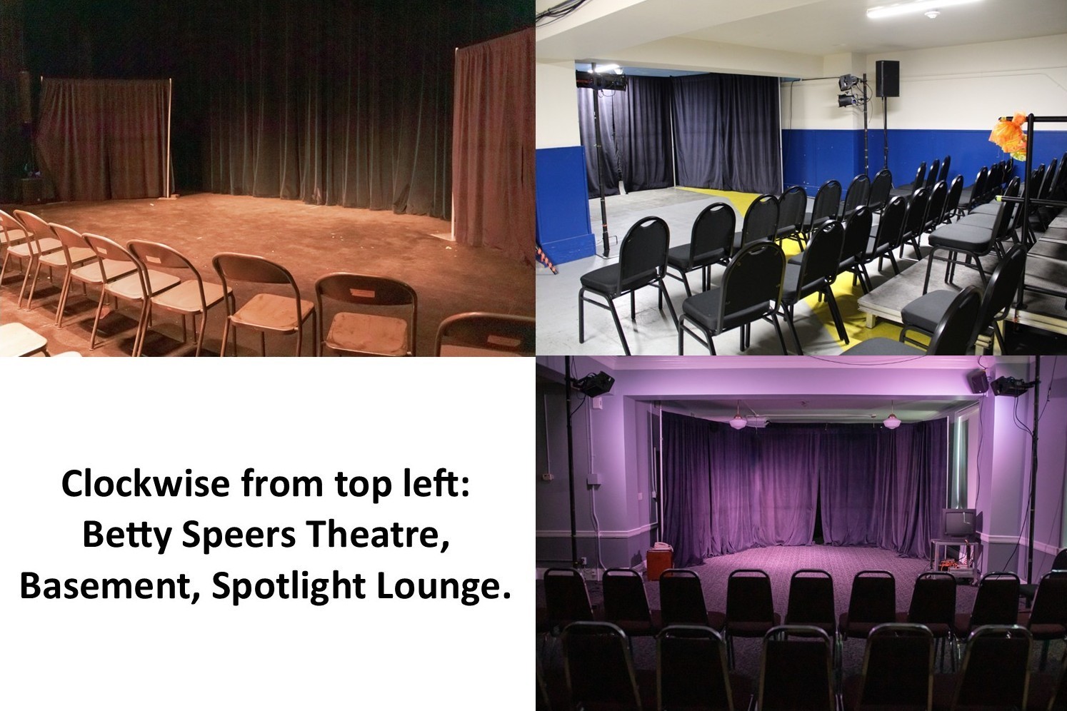 Photos of the proposed venues for the 2027 ON THE EDGE Fringe Festival.